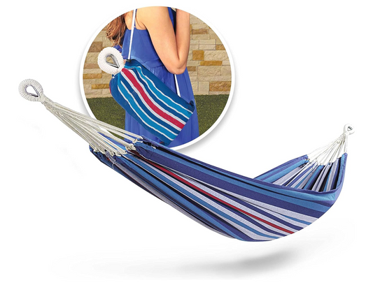 Bliss Hammocks 40" Wide Hammock w/Hand-Woven Rope Loops & Hanging Ropes, 220 lbs Capacity